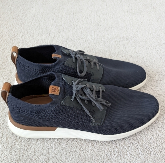 WOLF & SHEPHERD Navy Blue SwiftKnit Lace Up Derby Shoes Mens 13 main image 9